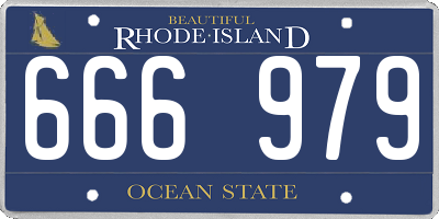RI license plate 666979
