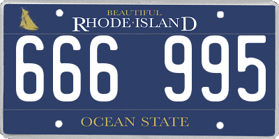 RI license plate 666995