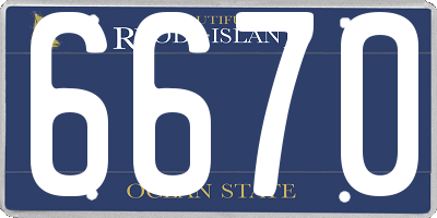 RI license plate 6670