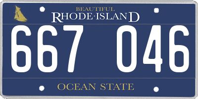 RI license plate 667046