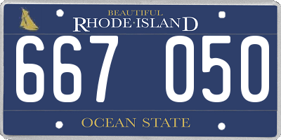 RI license plate 667050