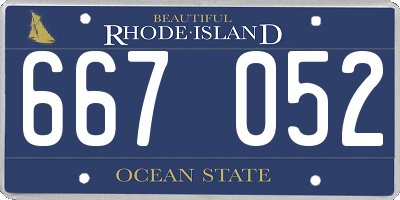 RI license plate 667052