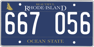 RI license plate 667056