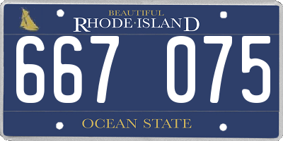 RI license plate 667075
