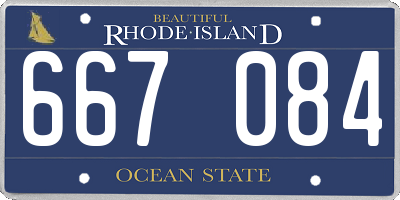 RI license plate 667084