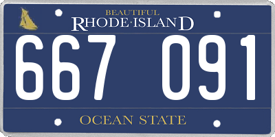 RI license plate 667091