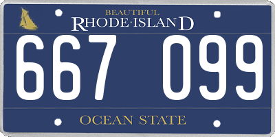 RI license plate 667099