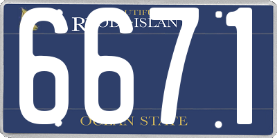 RI license plate 6671