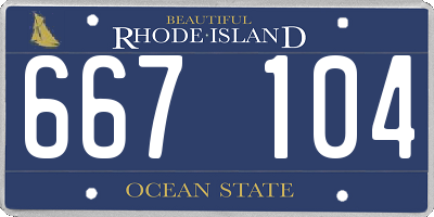 RI license plate 667104