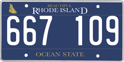 RI license plate 667109