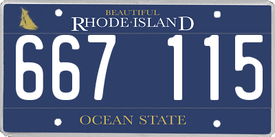 RI license plate 667115