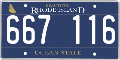 RI license plate 667116