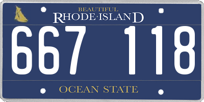 RI license plate 667118