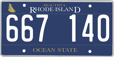 RI license plate 667140