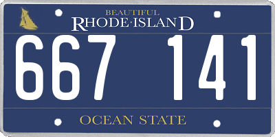 RI license plate 667141