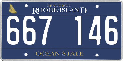 RI license plate 667146