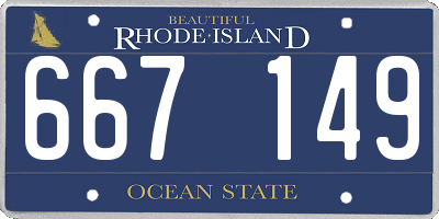RI license plate 667149