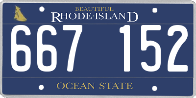 RI license plate 667152