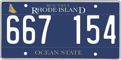 RI license plate 667154
