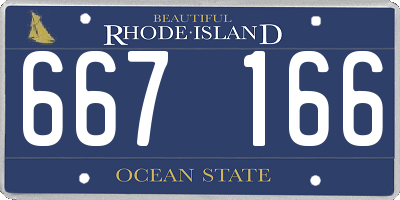 RI license plate 667166