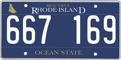 RI license plate 667169
