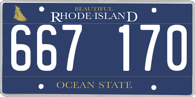 RI license plate 667170