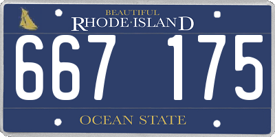 RI license plate 667175