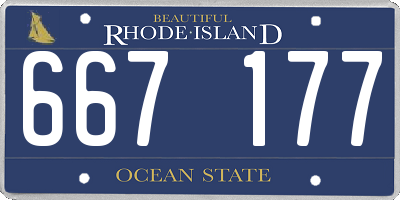RI license plate 667177