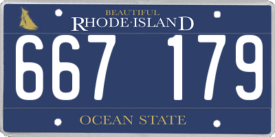 RI license plate 667179