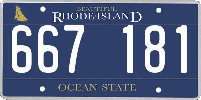 RI license plate 667181
