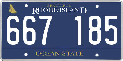 RI license plate 667185