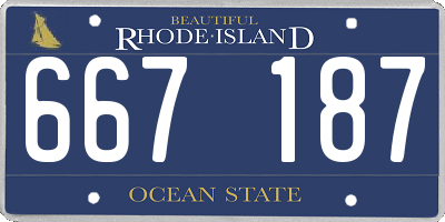 RI license plate 667187