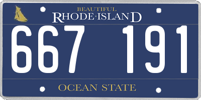 RI license plate 667191