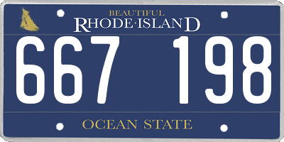 RI license plate 667198