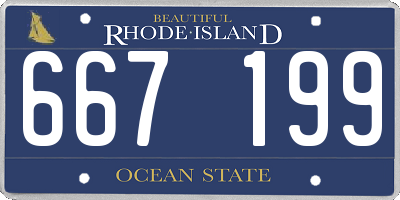 RI license plate 667199