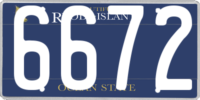 RI license plate 6672
