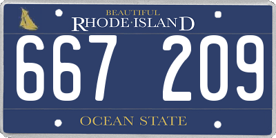 RI license plate 667209