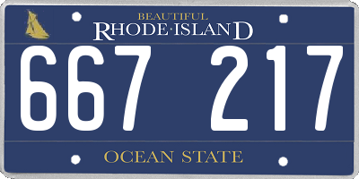 RI license plate 667217
