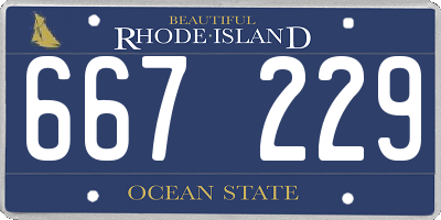 RI license plate 667229