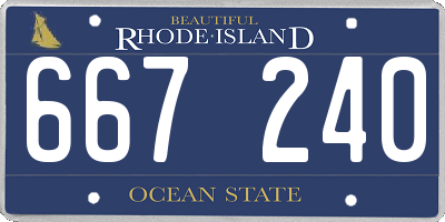 RI license plate 667240