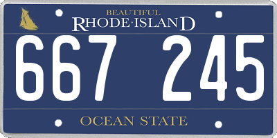 RI license plate 667245