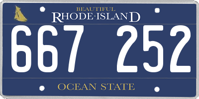RI license plate 667252
