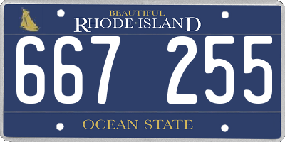 RI license plate 667255