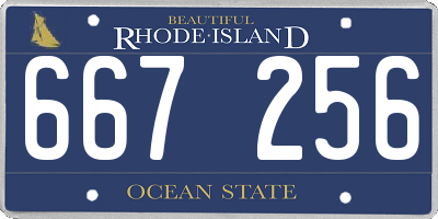 RI license plate 667256