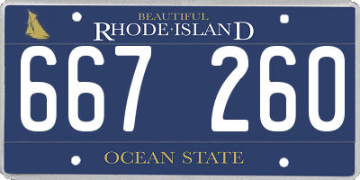 RI license plate 667260