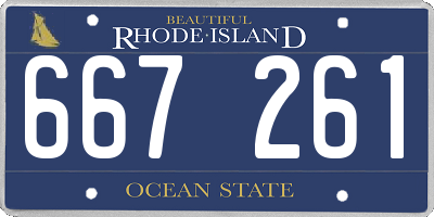 RI license plate 667261