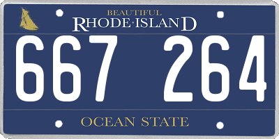RI license plate 667264