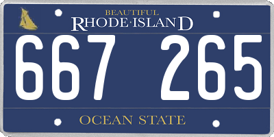 RI license plate 667265