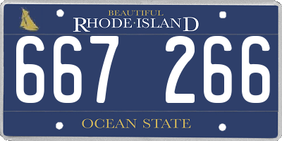 RI license plate 667266