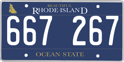 RI license plate 667267